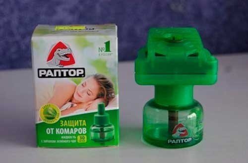Жидкость для фумигатора раптор от комаров с ароматом зеленого чая