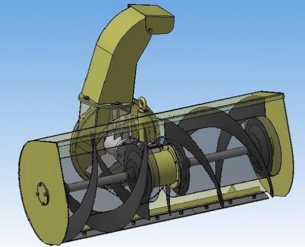 Снегоуборщик из бензопилы урал полный чертеж
