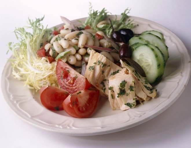 Греческий салат красивая подача