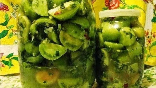 Маринованные зеленые помидоры на зиму рецепты